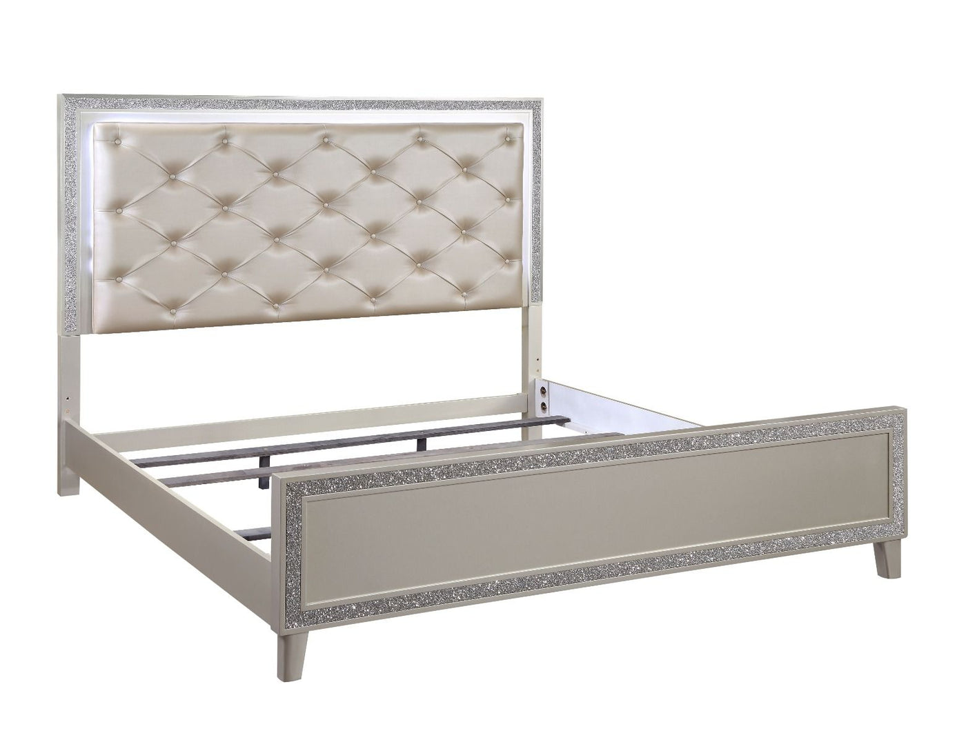 ACME Sliverfluff Eastern King Bed #color_Silver