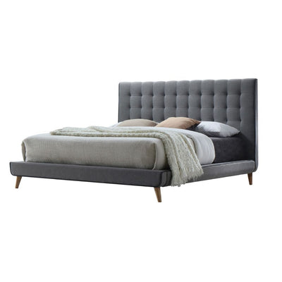 ACME Valda Queen Bed #color_Light Gray Fabric