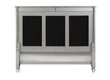 ACME Varian Queen Bed #color_Burgundy Velvet & Mirrored