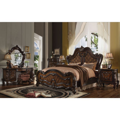 ACME Versailles California King Bed #color_Cherry-Oak