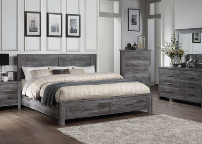 ACME Vidalia Eastern King Bed #color_Rustic Gray Oak