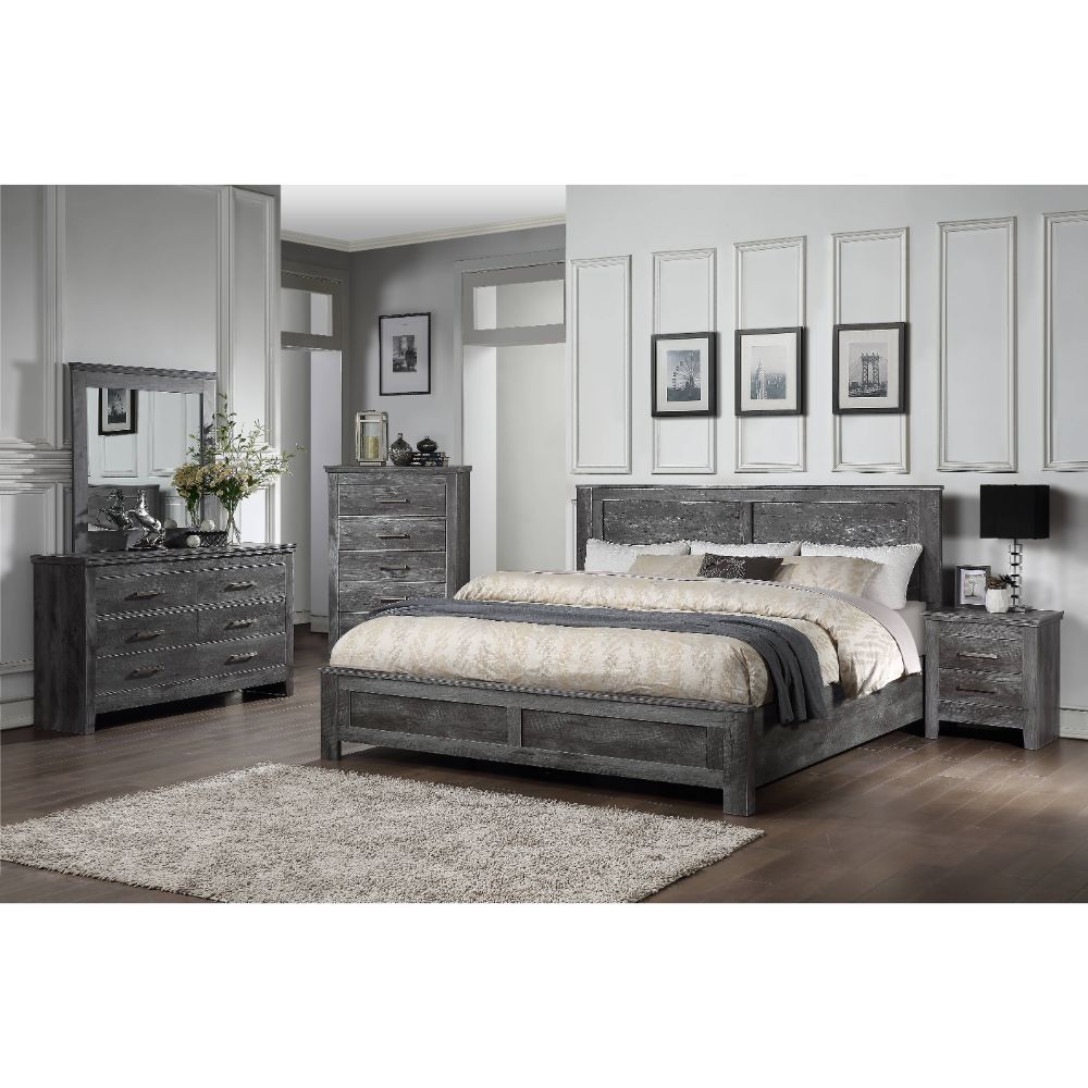 ACME Vidalia Queen Bed #color_Rustic Gray Oak