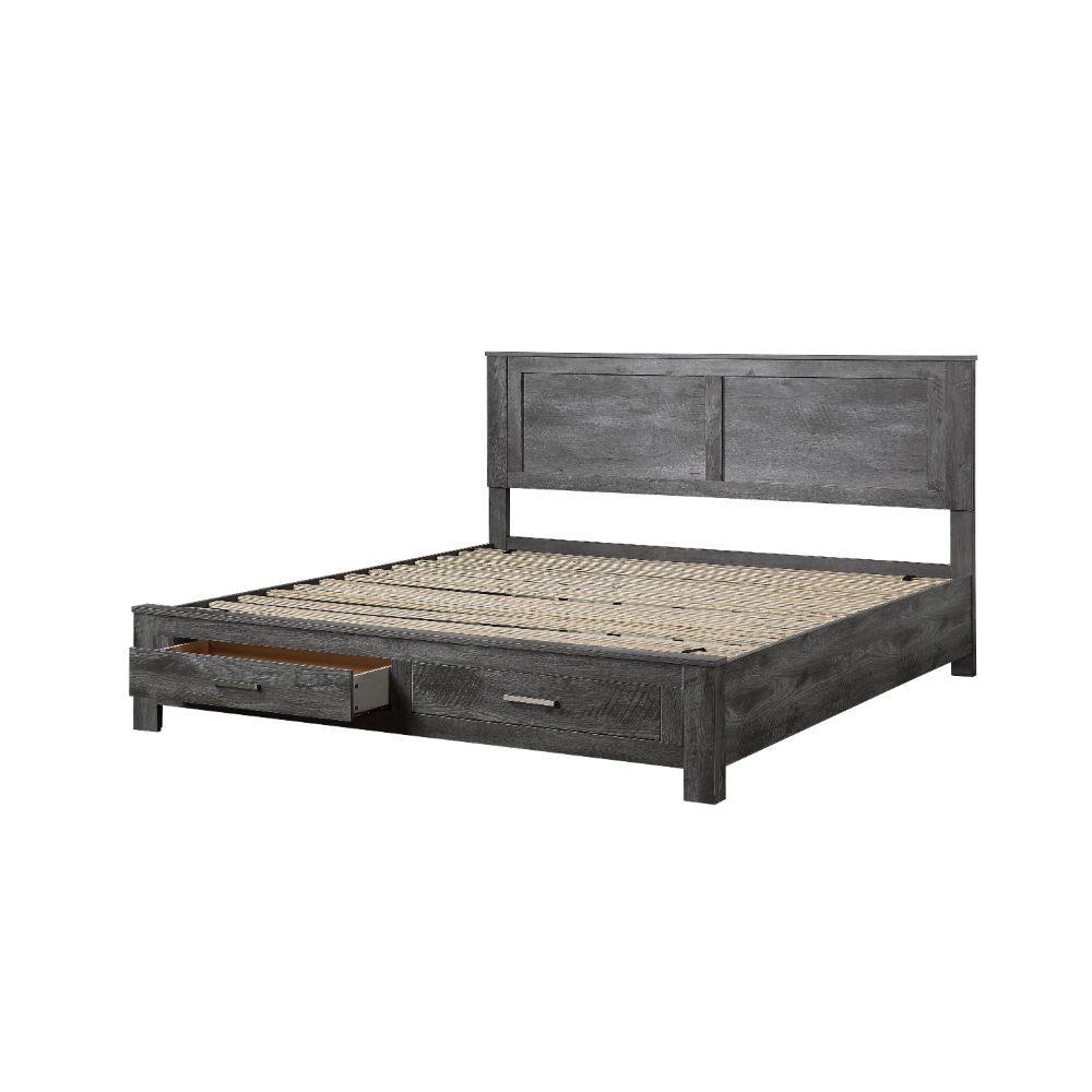 ACME Vidalia Queen Bed #color_Rustic Gray Oak