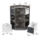 Corner Cubby Storage Unit with Four Reversible Baskets