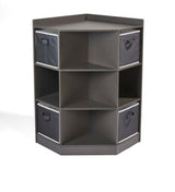 Corner Cubby Storage Unit with Four Reversible Baskets