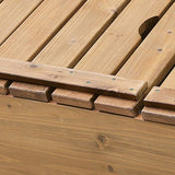 Covered Convertible Cedar Sandbox with Two Bench Seats