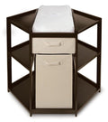 Diaper Corner Baby Changing Table with Hamper and Basket