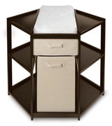 Diaper Corner Baby Changing Table with Hamper and Basket
