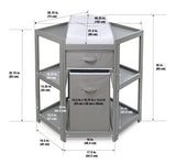 Diaper Corner Baby Changing Table with Hamper and Basket