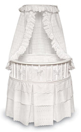 Elegance Round Baby Bassinet with Canopy