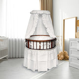 Elegance Round Baby Bassinet with Canopy