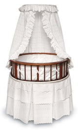 Elegance Round Baby Bassinet with Canopy