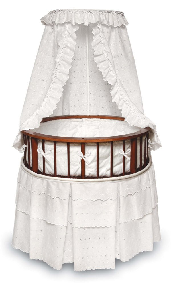 Elegance Round Baby Bassinet with Canopy Monkey Bunks