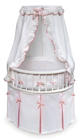 Elegance Round Baby Bassinet with Canopy