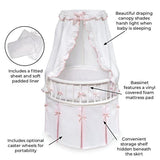 Elegance Round Baby Bassinet with Canopy