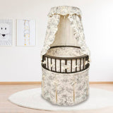 Elegance Round Baby Bassinet with Canopy