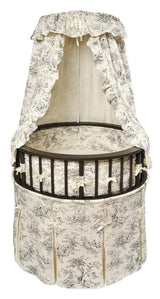 Elegance Round Baby Bassinet with Canopy