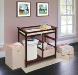 Modern Baby Changing Table with Hamper and 3 Baskets