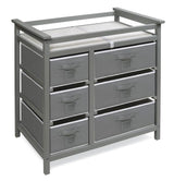 Modern Baby Changing Table with Six Baskets