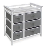 Modern Baby Changing Table with Six Baskets