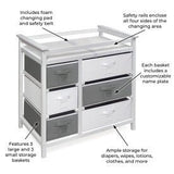 Modern Baby Changing Table with Six Baskets