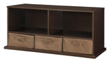 Stackable Shelf Storage Cubby with Three Baskets – Durable and space-saving organizer for toys, books, and essentials, perfect for kids' rooms and play areas – MonkeyBunks.com.