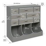 Storage Station with Eight Baskets and Three Bins