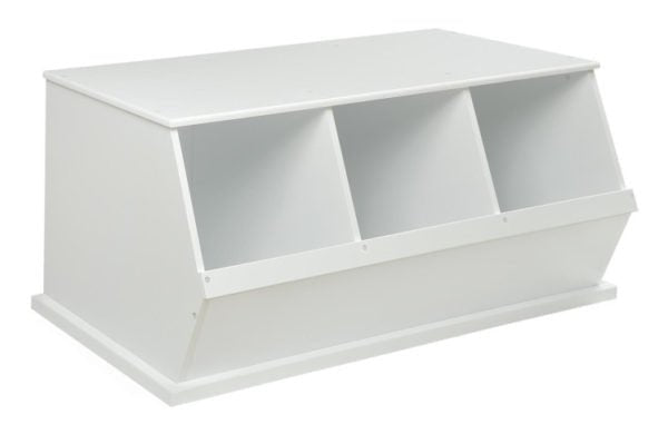 Three Bin Stackable Storage Cubby