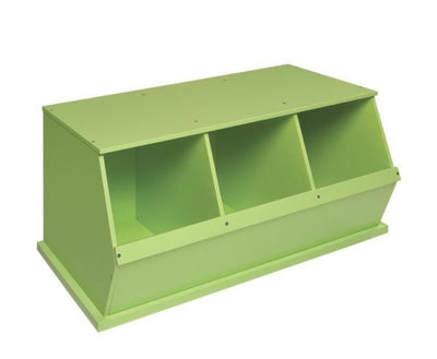 Three Bin Stackable Storage Cubby