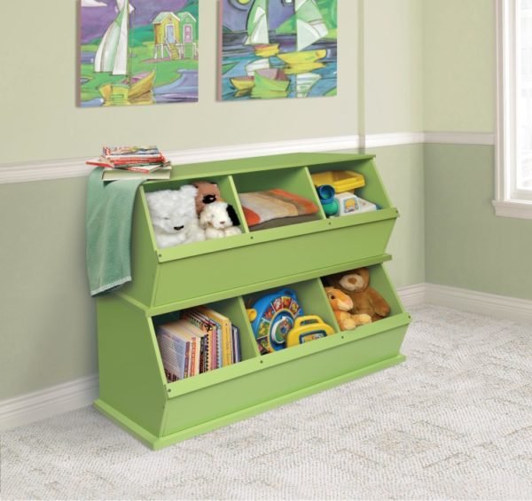 Three Bin Stackable Storage Cubby