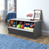 Three Bin Stackable Storage Cubby