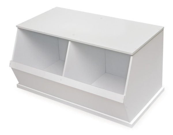 Two Bin Stackable Storage Cubby