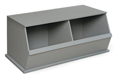 Two Bin Stackable Storage Cubby