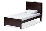 Catalina Modern Classic Mission Style Dark Brown-Finished Wood Twin Platform Bed