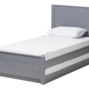 Catalina Modern Classic Mission Style Grey-Finished Wood Twin Platform Bed with Trundle