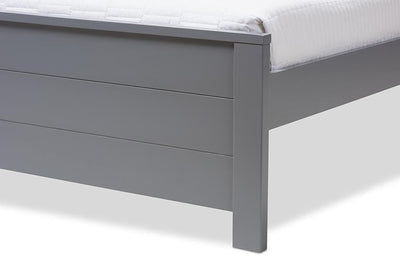 Catalina Modern Classic Mission Style Grey-Finished Wood Twin Platform Bed with Trundle