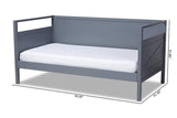 Cintia Cottage Farmhouse Grey Finished Wood Twin Size Daybed