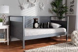 Cintia Cottage Farmhouse Grey Finished Wood Twin Size Daybed
