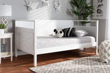 Cintia Cottage Farmhouse White Finished Wood Twin Size Daybed