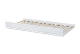 Cintia Cottage Farmhouse White Finished Wood Twin Size Trundle