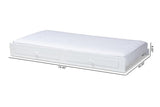Cintia Cottage Farmhouse White Finished Wood Twin Size Trundle