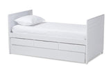 Linna Modern and Contemporary White-Finished Daybed with Trundle