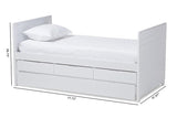 Linna Modern and Contemporary White-Finished Daybed with Trundle