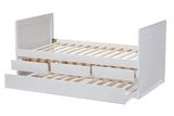 Linna Modern and Contemporary White-Finished Daybed with Trundle