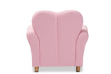 Mabel Modern and Contemporary Pink Faux Leather Kids Armchair