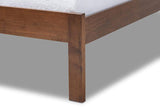 Malene Mid-Century Modern Walnut Finished Wood Twin Size Platform Bed