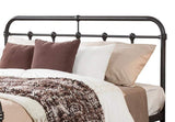 Mandy Vintage Industrial Black Finished Metal Queen Size Platform Bed
