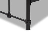 Mandy Vintage Industrial Black Finished Metal Twin Size Platform Bed