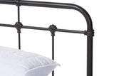Mandy Vintage Industrial Black Finished Metal Twin Size Platform Bed
