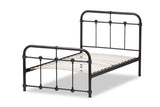Mandy Vintage Industrial Black Finished Metal Twin Size Platform Bed